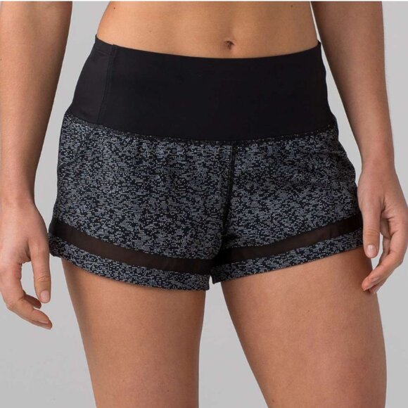 Lululemon Pace Perfect Short (3") Soundwave White Black / Black - Picture 1 of 1